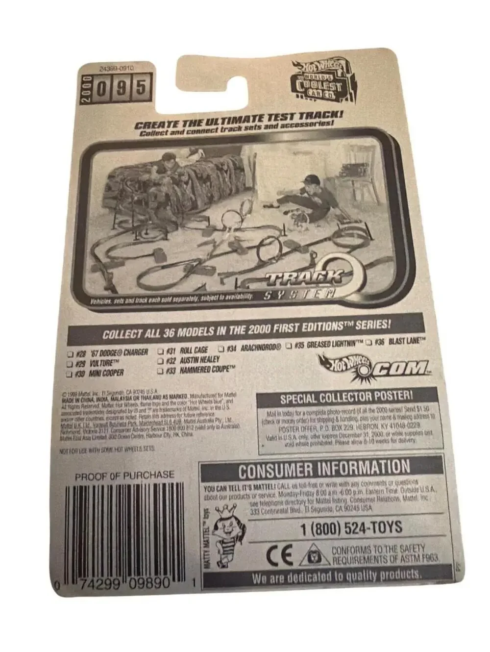 Hot Wheels 2000 First Editions Greased Lightnin #35 Of 36 Die-Cast Car Metal...